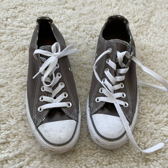 Converse All Star Gray Double Tongue Low Top Sneaker Size 7 - Picture 1 of 6